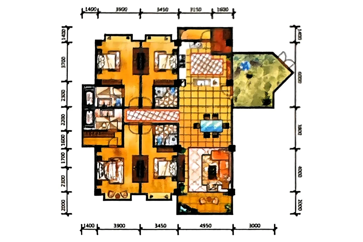 4 Bedrooms 4 Bathrooms Apartment Size 231sqm